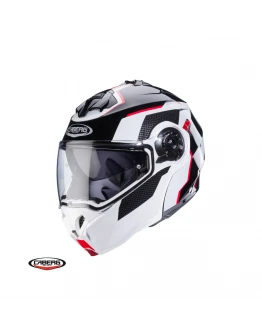 Casca flip-up Caberg Duke Evo Move M3 SV Negru,alb,Rosu,Lucios - Pinlock ready