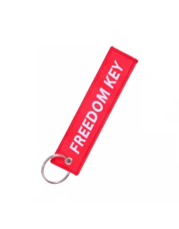Breloc moto textil "Freedom Key" Rosu