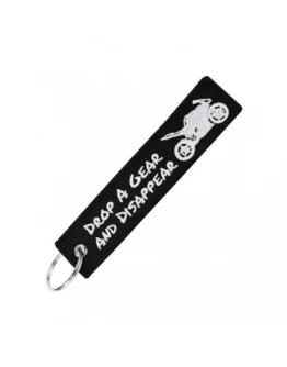 Breloc moto textil "Drop a gear"