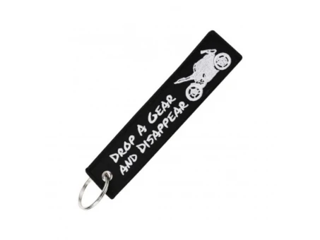 Breloc moto textil "Drop a gear"