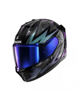 Casca integrala SHARK D-SKWAL 3 BLAST-R - Negru,Lucios/Gri,Violet