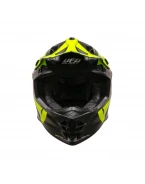 Casca cross-enduro UFO INTREPID - Negru/Galben fluor