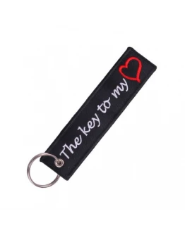 Breloc moto textil "The key to my hearth"