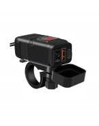 Incarcator Quick Charge USB si USB C, voltmetru, rezistent la apa | IQCVUSBC