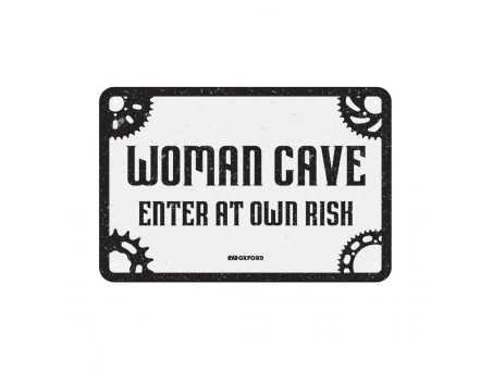Placa metalica Oxford "Woman Cave"