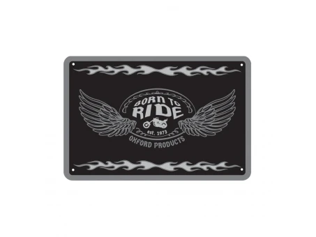Placa metalica Oxford "Born to ride"