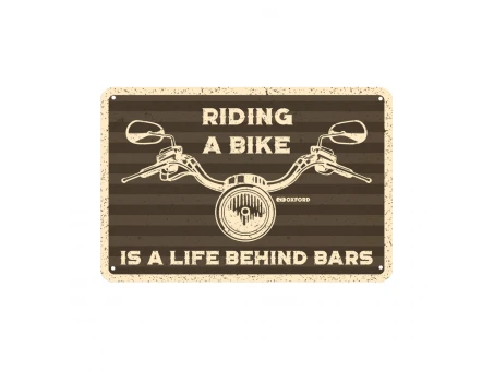 Placa metalica Oxford "Riding a bike"