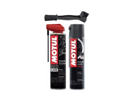 Pachet intretinere lant Motul C1, C2+, perie curatat lant
