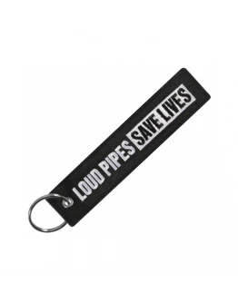 Breloc moto textil "Loud Pipes" negru