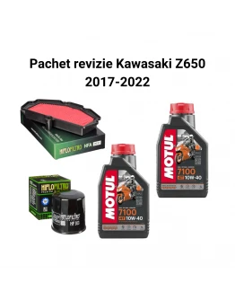 Pachet revizie Kawasaki Z650 2017-2022 Motul 7100 Filtre HifloFiltro