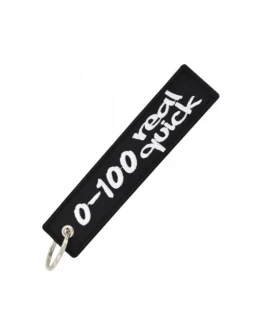 Breloc moto textil "0-100 real quick"