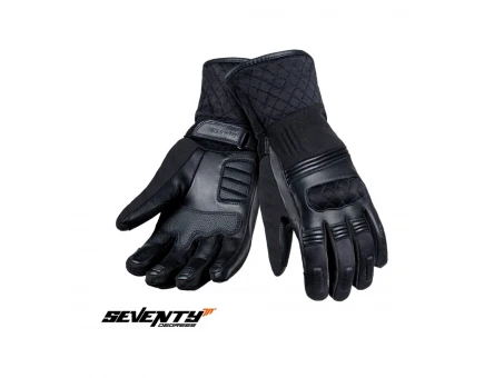 Manusi femei (dama) piele Touring iarna Seventy model SD-T53 - Negru