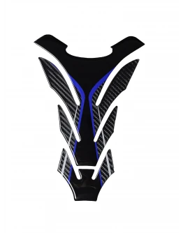 Tank pad moto carbon/albastru