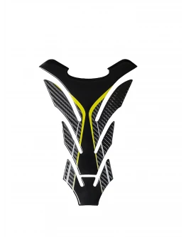 Tank pad moto carbon/galben