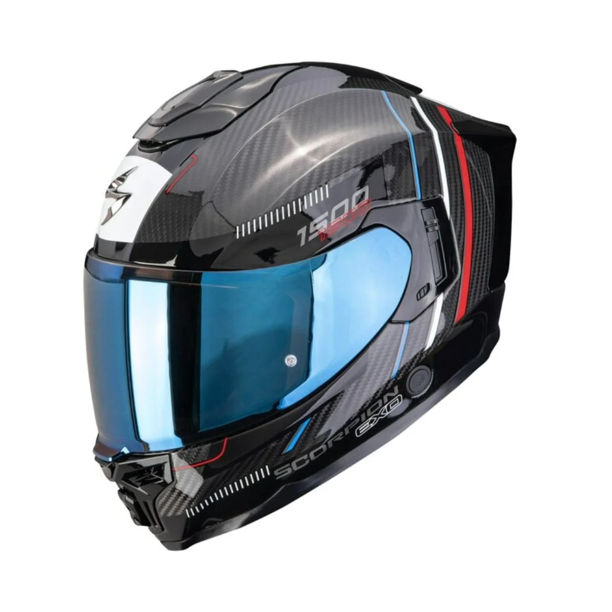 Cască integrală SCORPION EXO-1500 Carbon Air Zity - Negru/Rosu