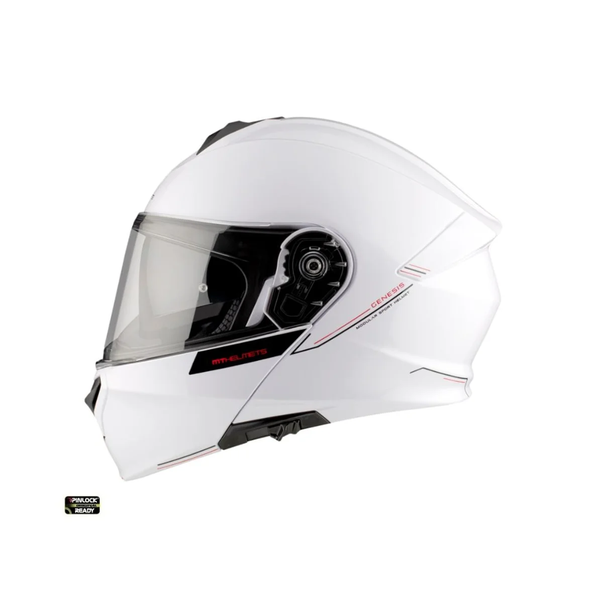 Casca flip-up MT Genesis SV A0 alb lucios Pinlock ready