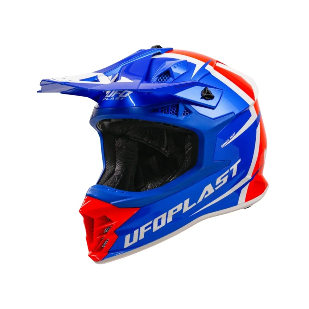 Casca cross-enduro UFO INTREPID - Negru,Argintiu,Rosu | MotoCorner.ro