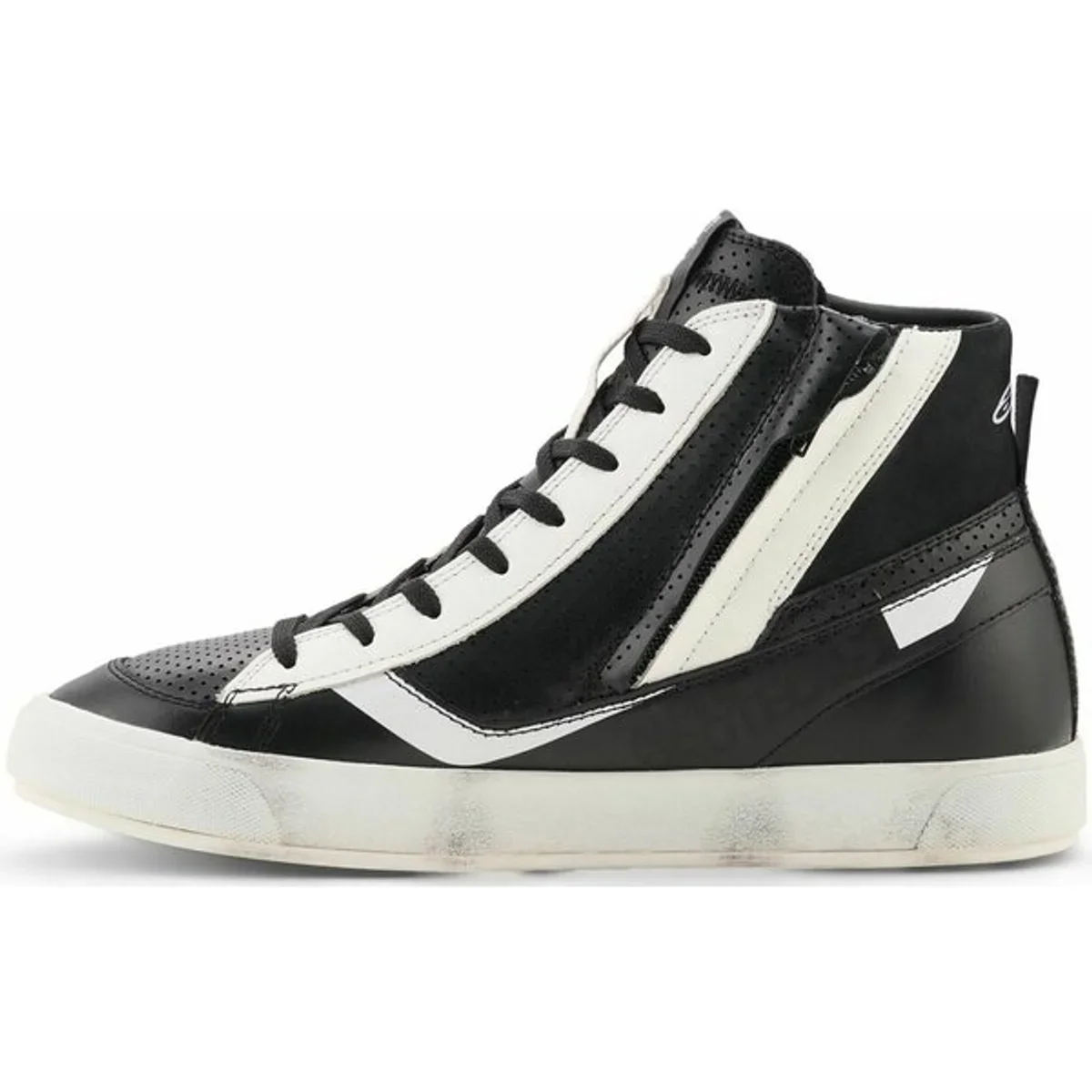 Ghete moto ALPINESTARS STATED FLAIR Negru/Alb | MotoCorner.ro