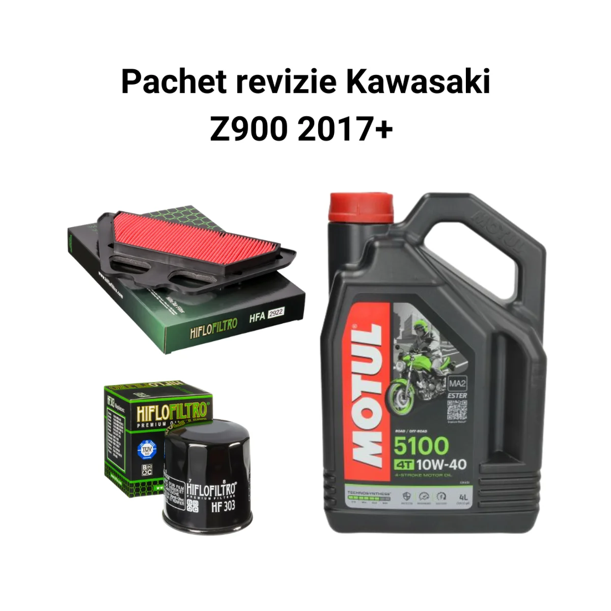 Pachet revizie Kawasaki Z900 2017+ Motul 5100 Filtre HifloFiltro