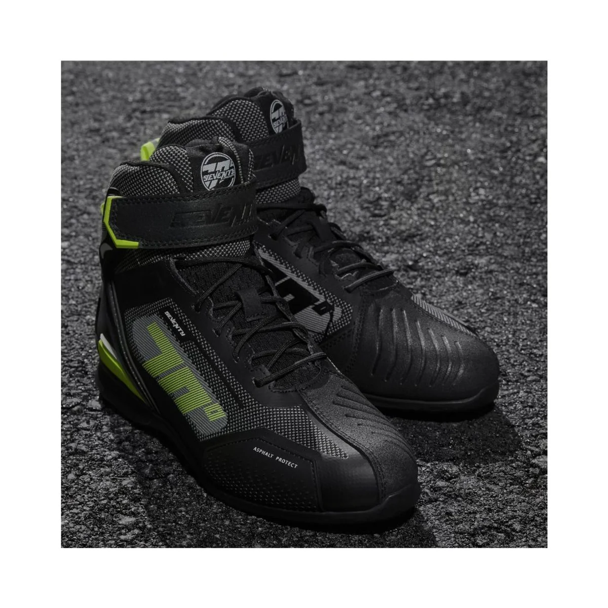 Ghete moto Racing Unisex Seventy model SD-BR2 Veloce - Negru